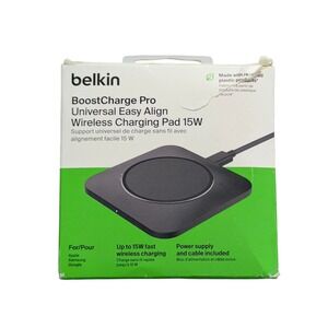 Bb. Belkin BoostCharge Pro Universal Easy Align Wireless Charging Pad 15W- Black